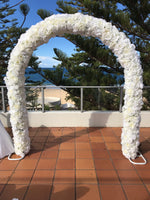 NEW! Peonie & Roses White Wedding Arch - Crystal Doll Bridal