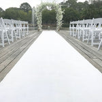 White Carpet Runner - Ceremony Aisle Runners - Crystal Doll Bridal