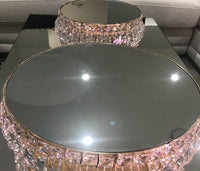 LUX Statement Gold & Crystal Mirror Cake Stands - Crystal Doll Bridal