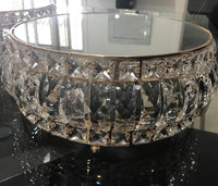 LUX Statement Gold & Crystal Mirror Cake Stands - Crystal Doll Bridal
