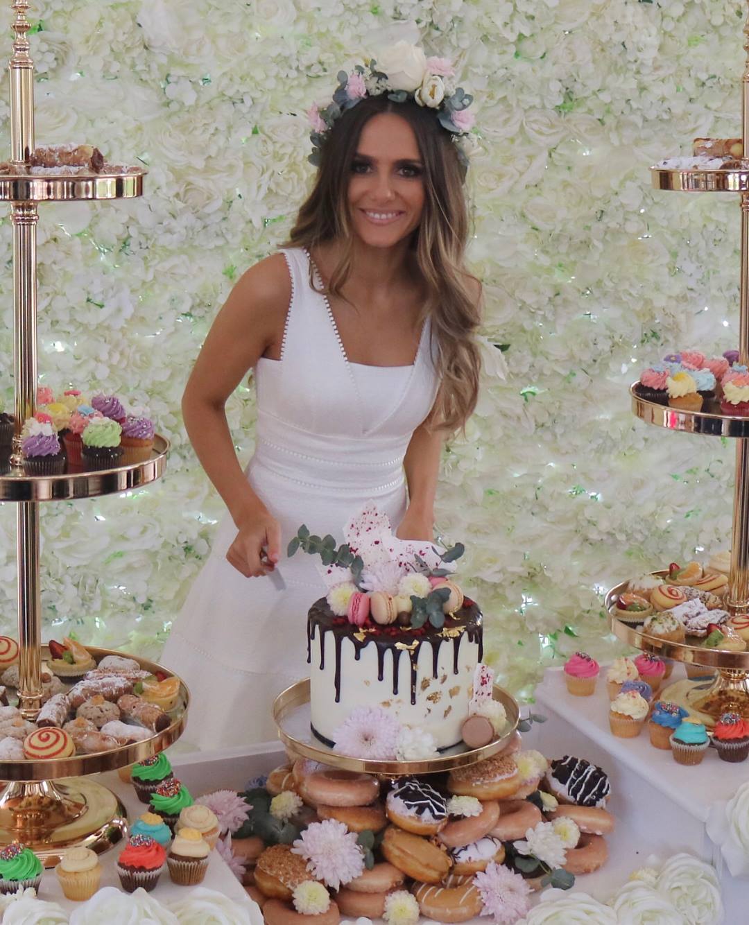Gold Cake Tray Stand - 2 & 3 Tier Cake Stands Hire - Crystal Doll Bridal