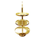 Gold Cake Tray Stand - 2 & 3 Tier Cake Stands Hire - Crystal Doll Bridal