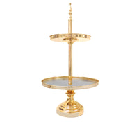 Gold Cake Tray Stand - 2 & 3 Tier Cake Stands Hire - Crystal Doll Bridal
