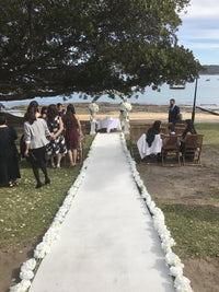 White Carpet Runner - Ceremony Aisle Runners - Crystal Doll Bridal