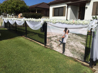 White Tulle & Floral External Home Decorations - Crystal Doll Bridal