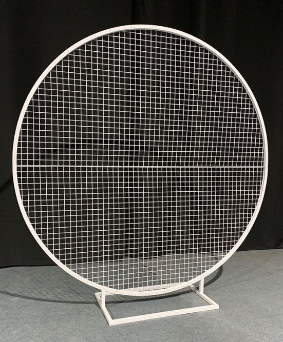 Plain Round Mesh Backdrop - Crystal Doll Bridal