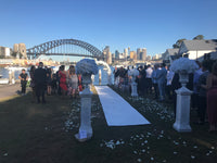 White Carpet Runner - Ceremony Aisle Runners - Crystal Doll Bridal