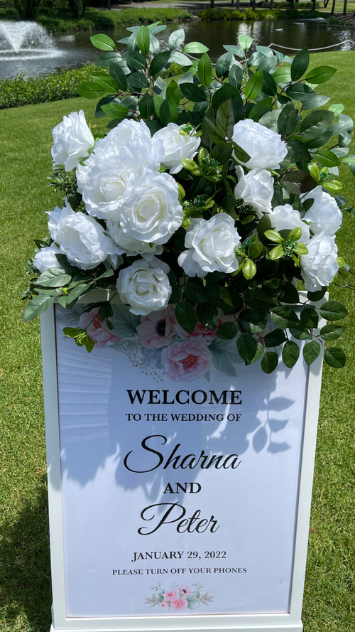 White Wooden Frame Easel & A1 Signage Frame