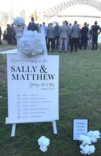 White Wooden Frame Easel & A1 Signage Frame - Crystal Doll Bridal