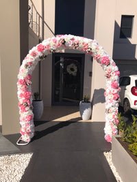 NEW! Pink Candy Wedding Arch - Crystal Doll Bridal