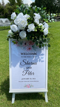 White Wooden Frame Easel & A1 Signage Frame