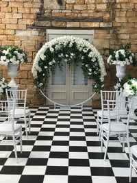 DELUXE Floral Mesh Backdrop - Crystal Doll Bridal
