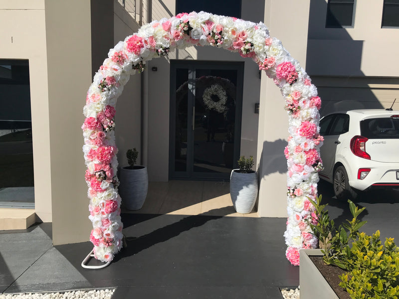 NEW! Pink Candy Wedding Arch - Crystal Doll Bridal